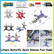 Litepro Quick Release Pedal Ultralight Folding Bike Aluminum Alloy Sealed Bearing QR Pedals For Bicycle Parts