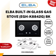 ELBA BUILT-IN GLASS GAS STOVE (EGH-K8842G) BK