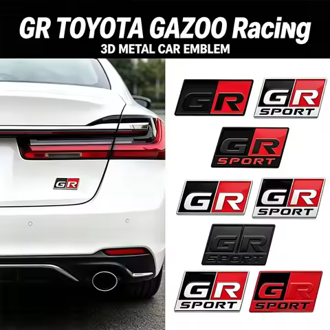 3D Metal Car Sticker Labeling Emblem Badge Decals For Toyota sport GR Sport RAV4 C-HR Avensis Prado 