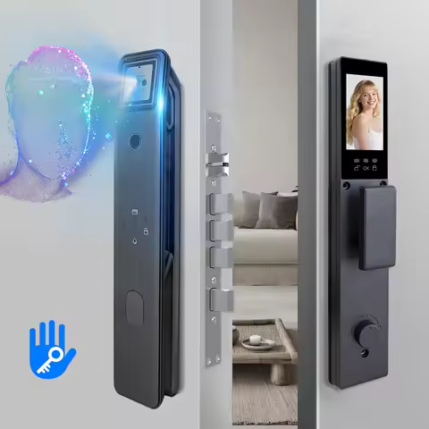 TTLOCK 3D Face Smart Door Lock Camera capture with Intelligent Fingerprint Password Biometric Electr