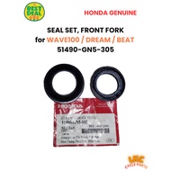 SEAL SET, FRONT FORK for WAVE100 / DREAM / BEAT 51490-GN5-305 | HONDA