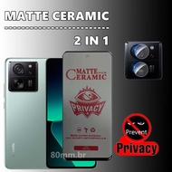 2 in 1 Screen Protector for Xiaomi 13T Pro Anti Spy Soft Ceramic Matte Privacy Protector Protectors for Xiaomi 13T 13 14 12T 11T Pro Mi 11 lite 5G NE 9 SE