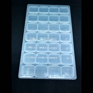 Storage box transparent plastic Storage box 28 slots