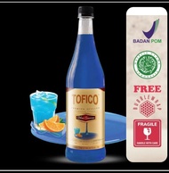 Blue Curacao ( blue citrus ) Syrup Merk Tofico