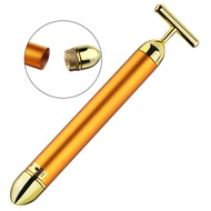 [HCM]24K Gold Facial Slimming Mặt Lăn Massage Stick Lift Làm Săn Chắc Da Nhăn Bar Facial Beauty Tool