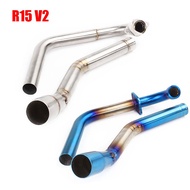 ส่วนหัวระบบท่อไอเสียรถจักรยานยนต์ Mienaoye6247443 K ลื่นบน51มม. ท่อสแตนเลสหนีสำหรับยามาฮ่า R15 V2 ZF