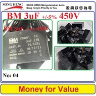 SongHeng BM Capacitor Kapasitor kipas 3uF 450V (N-PV) 4uF 450V (N-UV) panasonic kdk FAN CONDENSER