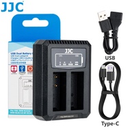 JJC Battery Charger USB Dual Slot for BP-DC15 DMW-BLG10 Leica D-LUX8 D-LUX7 C-Lux Panasonic DC-GX9 G