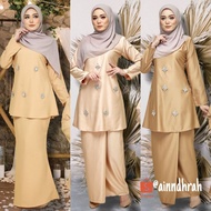 BEIGE NUDE SOFT BEIGE KURUNG RIAU DIAMOND NIKAH/TUNANG/SANDING/BRIDESMAID/PENGAPIT/SEDONDON RAYA S-5
