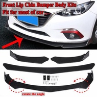 Front Bumper Lip Body Kit Front Skirt Splitter Universal Diffuser MATERIAL ABS black or Carbon look