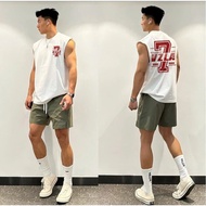 VZLA Red Number 7 TankTop Shirt, Youthful, Stylish, 2-Sided Cotton Summer Shirt, Cool and Soft