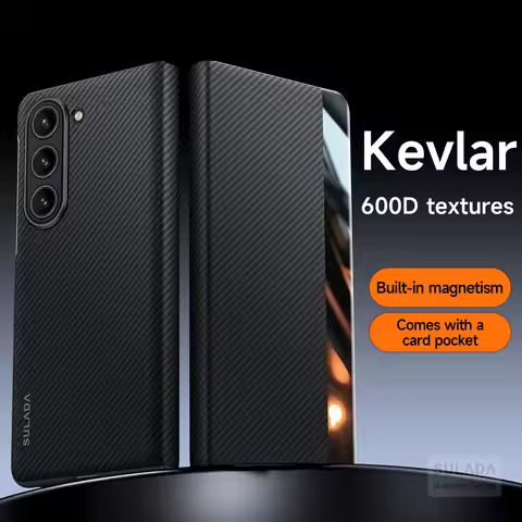 Kevlar 600D Case For Samsung Galaxy Z Fold 4 5 6 7 Mate X7 X6 X5 80 leather Wireless Charger Flip Ca