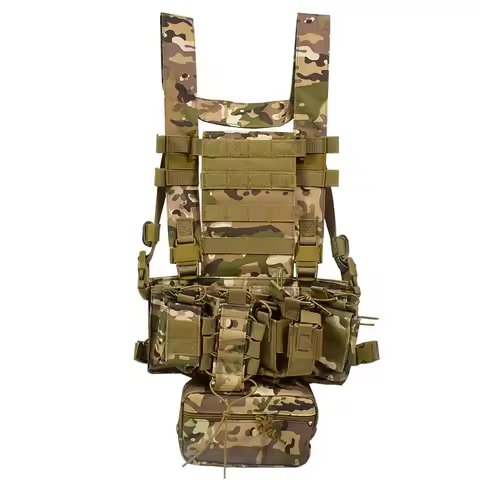 Combat Multicam Tactical Molle Vest Ammo D3 Chest Rig Removable Hunting Airsoft Paintball Gear Vest 