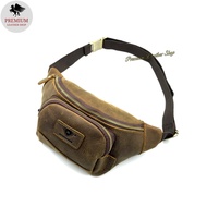 Rush Rider Full Cow Leather Waist Bag Casual Pouch Bag Men Chest Bag