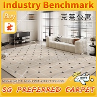 Living Room Carpet2024New Black Stone Apartment French Cream Style Bedroom Bedside Mat Luxury High-e