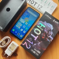 HP SECOND FULLSET INFINIX HOT 12 6/128GB HANDPHONE SECOND HP SEKEN HP BEKAS MURAH