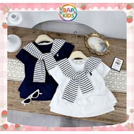 TM100 2-color 3ct horse cotton Set with striped scarf