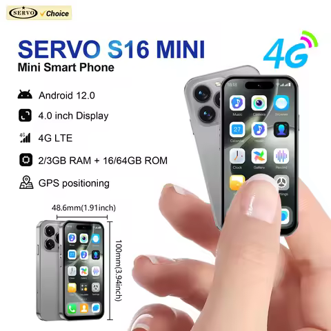 SERVO S16 MINI Android Pocket Smartphone 4G LTE 16GB/64GB ROM Play Store WhatsAPP WiFi Hotspot Dual