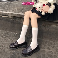 [mu]Women's Velvet Calf Socks JK Socks Over The Knee Socks Medium Height