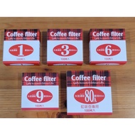 Japan Bmw Pearl Horse Pill-Shaped Filter Paper Mopot Ice Drip Pot Dedicated No. 1/3/6/9/80A