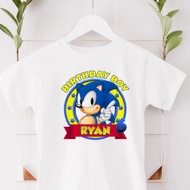 Custom Sonic Birthday Shirt, Sonic Birthday Shirt, Sonic Hedgehog Birthday Shirt, Personalized Sonic