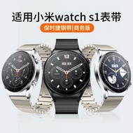 適用小米Watch S3保時捷新款表帶s2/S1pro手表color2金屬商務鋼帶