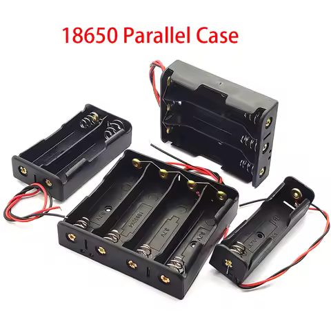 1X 2X 3X 4X 18650 Battery Holder 18650 Power Bank Cases Storage Box Case 1/2/3/4 Slot 18650 Parallel
