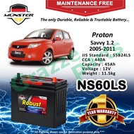 Münster Robust MF CMF NS60LS | 55B24LS (45AH) Car Battery Bateri Kereta for Proton Savvy 1.2 2005-20