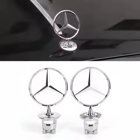 Zinc Alloy Car Front Hood Emblem Bonnet Label Badge Decal For Mercedes Benz C E S Class W204 W205 W2