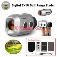 DIGITAL 7X18 GOLF RANGE FINDER / TEROPONG GOLD - SILVER / PENCARI GOLF