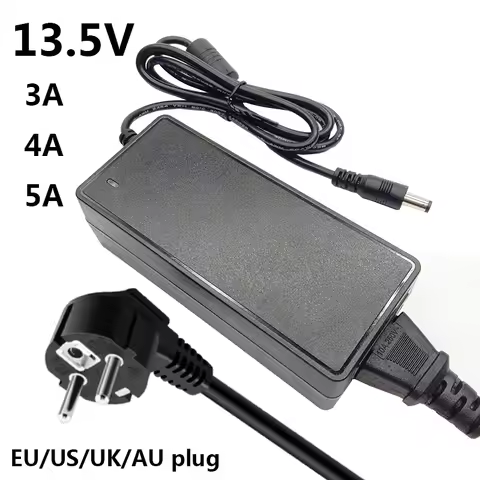 13.5V 3A 4A 5A AC DC Adaptor 13.5 Volt Power Adapter Supply Converter 5.5mmx2.1-2.5mm 13.5V3A 13.5V4