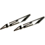 2 x (Pair / Set of 2) Black 427 CI Cubic Inch Real Highly Polished Aluminum Engine Hood Emblem Badge