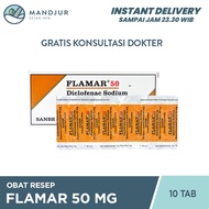 Flamar 50 mg 10 Tablet / Natrium Diclofenac / Anti Nyeri