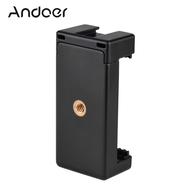 Andoer ขาตั้งกล้องโทรศัพท์อะแดปเตอร์คลิปหนีบยึดโทรศัพท์ Dual 1/4หัวข้อรองเท้าเย็นสำหรับไม้เท้าเซลฟีขาตั้งสามขาไมโครโฟน Mounting ใช้งานร่วมกับ iPhone Samsung HUAWEI สมาร์ทโฟน