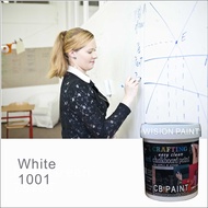 WHITE 1001 CHALKBOARD PAINT ( 1L ) CRAFTING EASY CLEAN FOR INTERIOR &amp; EXTERIOR WALL PAINT / PAPAN KAPUR CAT / chalk boar