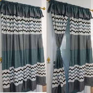 Gorden Jendela / Pintu Hordeng Poni Serut Belah 2 Layar Ukuran 100 x 200 Cm