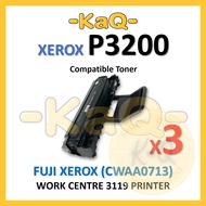 3X Fuji Xerox Phaser 3200 P3200 P 3200 P-3200 FUJIXEROX CWAA0747 Compatible Black Laser Printer Tone
