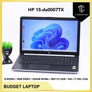 HP 15-da0007TX Intel i5-8250U 8GB RAM 256GB NVMe SSD MX110 2GB GPU Win 11 HSL Refurbished Laptop