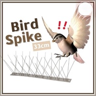 [1 PCS] 33cm Bird Spikes Repellent Mat Stainless Steel Animal Repeller Chase Birds Device Dashboard 