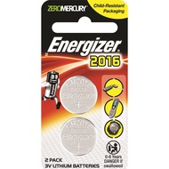 Energizer CR2016 3V Lithium Battery. 2pcs pk.