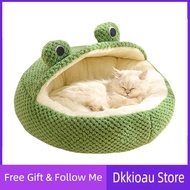 dkkioau Luqeeg Green Cat Bed Semi Enclosed Pet House Cave with Washable Non Slip Waterproofing Botto