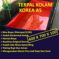 Bioflok A5 square fish tarpaulin pond size 4x7x0.5 meters KOREA