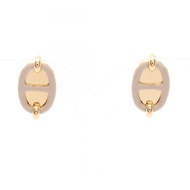 【二手】愛馬仕 HERMES 耳環 Mini Maillon 黑色鍍金款 女士耳環