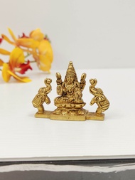 Gajalakshmi Brass Antique silai 5cm / poojai / prayers / Sami medai / Indian god / gift