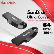 Flashdisk 64 GB SANDISK FLASHDISK 64GB 100Mb/s FLASHDISK ULTRA CURVE CZ550 64GB SANDISK 64GB 3.2