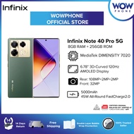 [READY STOCK] Infinix Note 40 Pro 5G [8GB + 8GB RAM | 256GB ROM] - Original Warranty by Infinix Malaysia