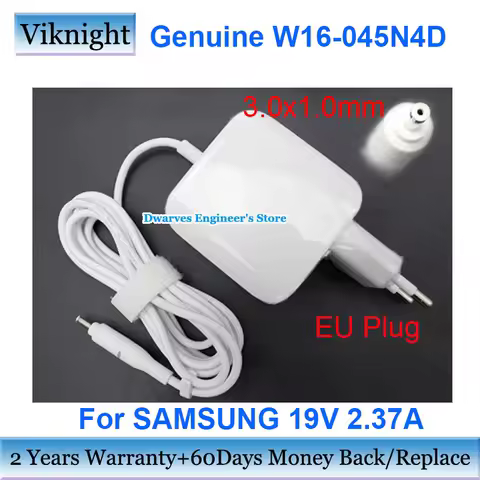 Genuine W16-045N4D 19V 2.37A AC Adapter Charger For SAMSUNG 900X4D 930QAA 900X3N NP900X3N W16-045N4A