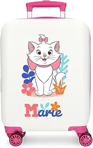Joumma Disney Marie in White, Cabin Case, White, 33 x 50 x 20 cm, Rigid, ABS, Side Combination Lock,