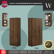 Wonderful 2 Door &amp; 3 Door Wardrobe / Baju Almari / Wardrobe Wood / Cloth cupboard / Kabinet pakaian/ Cabinet Cupboard