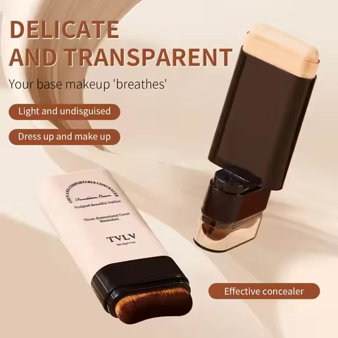 TVLV eraser foundation make-up stick 20g, with brush to brighten skin liquid foundation, long-lastin